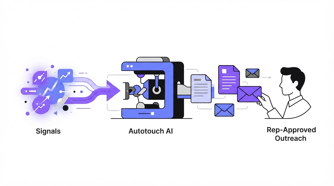 Use Autotouch AI to move from signals to rep-approved outreach