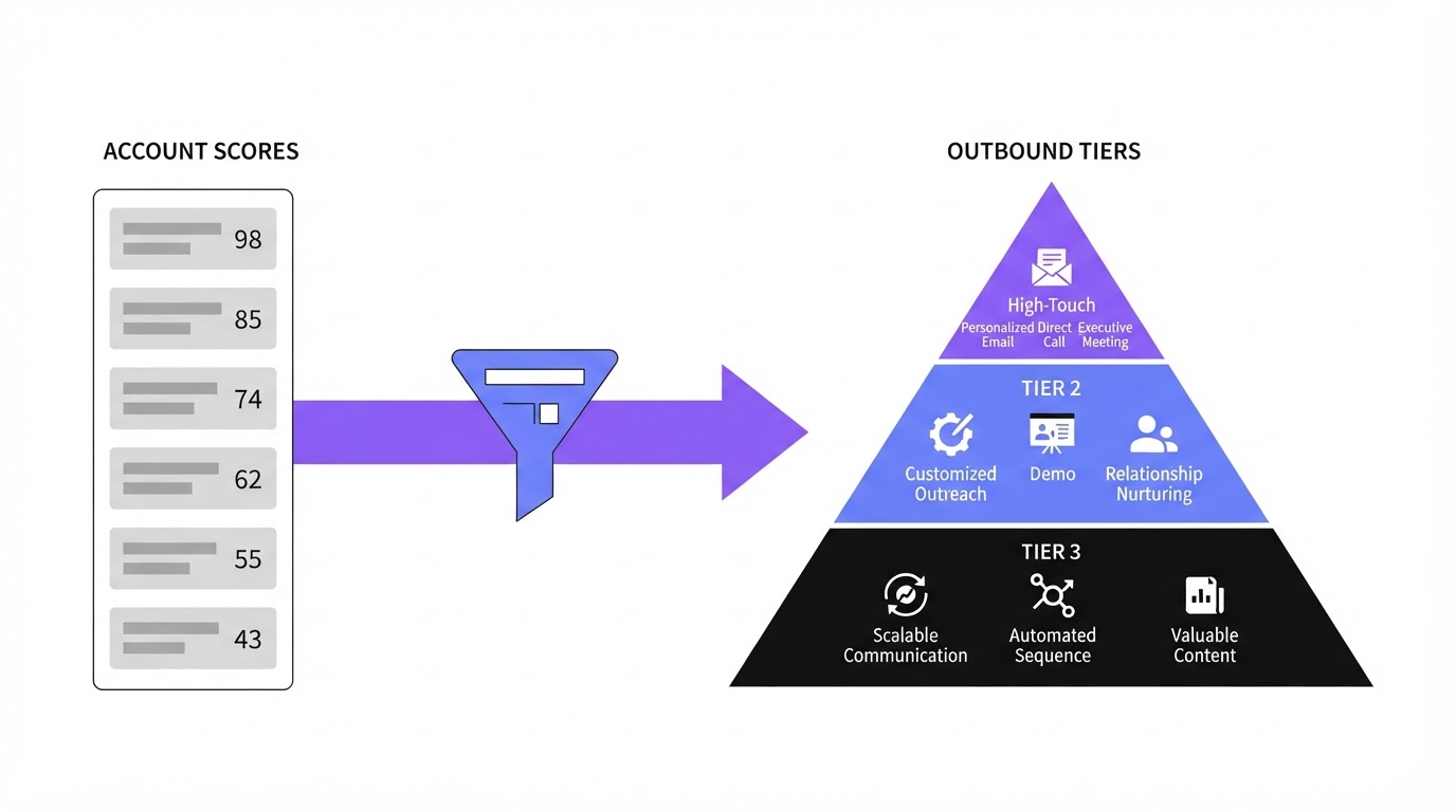 Step 4: turn account scores into outreach tiers